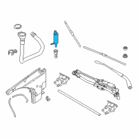 OEM 2014 BMW 335i Washer Pump Diagram - 67-12-7-302-588