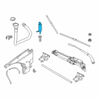 OEM BMW 328i Washer Pump Diagram - 67-12-7-302-588