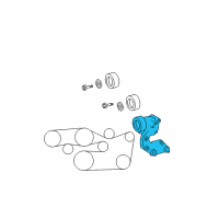 OEM Toyota Serpentine Tensioner Diagram - 16620-31040