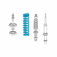 OEM Acura TL Spring, Front Diagram - 51401-SEP-A21