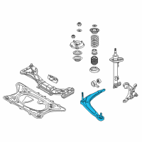 OEM BMW 330i Left Wishbone Diagram - 31-12-2-282-121