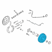 OEM 2017 Nissan Versa Note Drum-Brake, Rear Axle Diagram - 43206-1HL0C