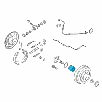 OEM 2019 Nissan Versa Bearing-Rear Axle Inner Diagram - 43210-1HL0A