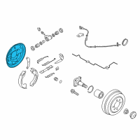 OEM 2014 Nissan Versa Plate Assy-Back, Rear Brake Rh Diagram - 44020-3BA5B