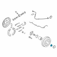 OEM 2013 Nissan Versa Nut-Lock, Rear Wheel Bearing Diagram - 43262-1HA1A