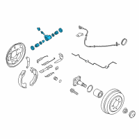 OEM Nissan Cylinder Assy-Rear Wheel Diagram - 44100-3HA0A