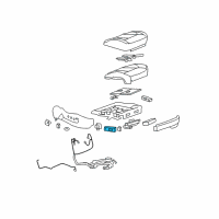 OEM 2012 Cadillac Escalade EXT Switch, Passenger Seat Adjuster & Reclining Diagram - 12451498