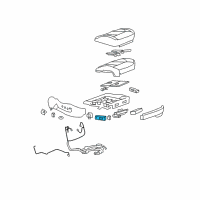 OEM 2010 Cadillac Escalade EXT Switch, Passenger Seat Adjuster & Reclining Diagram - 12451498