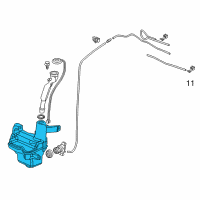 OEM 2014 Honda Civic Tank, Washer (2.5L) Diagram - 76841-TR3-A01