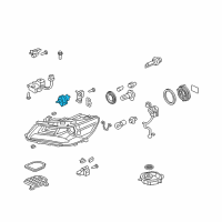 OEM Adjuster Unit, Headlight Diagram - 33130-SJK-J01