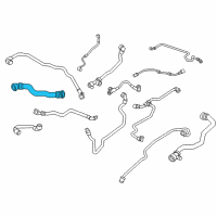 OEM BMW 740i xDrive Engine Radiator Hose Diagram - 17-12-8-602-638