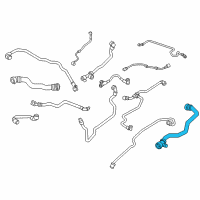 OEM 2017 BMW 540i Engine Radiator Hose Diagram - 17-12-8-602-871