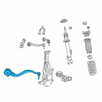 OEM 2020 Lexus LC500h Front Suspension Lower Control Arm Assembly Right Diagram - 48620-11010