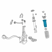 OEM 2020 Lexus LS500h Insulator, Front Coil Spring Diagram - 48157-50090