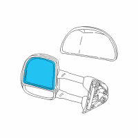 OEM 2001 Ford Excursion Mirror Glass Diagram - 4C7Z-17K707-BA