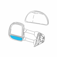 OEM 2002 Ford F-350 Super Duty Mirror Glass Diagram - YC3Z-17K707-CA