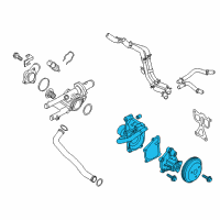 OEM 2020 Hyundai Veloster N Pump Assembly-Coolant Diagram - 25100-2GTC0