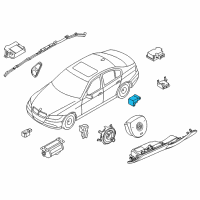 OEM 2010 BMW M3 Accelerating Sensor Diagram - 65-77-6-956-485