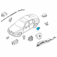 OEM BMW 335i xDrive Accelerating Sensor Diagram - 65-77-6-956-485