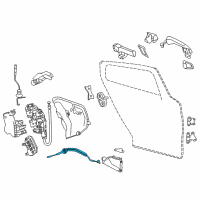 OEM Infiniti Cable-Rear Door Inside Handle Diagram - 82506-5DM0A