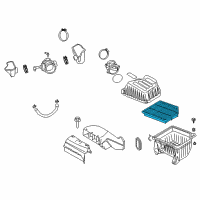 OEM 2007 Hyundai Veracruz Air Cleaner Filter Diagram - 28113-3J100