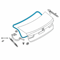 OEM 2022 BMW 330e Trunk Lid Sealing Diagram - 51-76-9-465-400