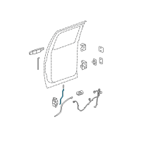 OEM 2009 Chevrolet Silverado 2500 HD Rod-Rear Side Door Latch Diagram - 15175388