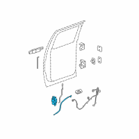 OEM GMC Sierra 2500 HD Lock Assembly Diagram - 25876397