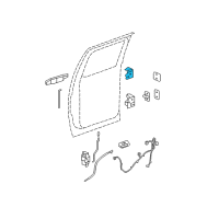 OEM 2010 GMC Sierra 3500 HD Upper Hinge Diagram - 25854397