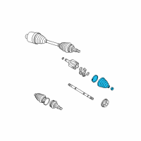 OEM 2006 Chevrolet Monte Carlo Boot Kit, Front Wheel Drive Shaft Tri-Pot Joint Diagram - 19259374