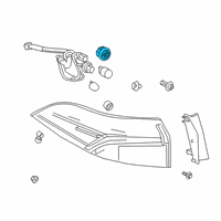 OEM Toyota Stoplamp Bulb Diagram - 81536-15120