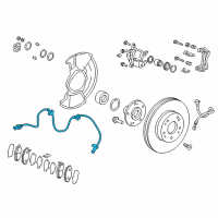 OEM 2019 Honda Insight Sensor Assembly, Left Front Diagram - 57455-TBA-A03