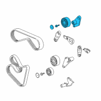 OEM 1997 BMW 840Ci Air Conditioner Tensioner Pulley Diagram - 11-28-1-702-013