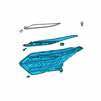 OEM 2021 Honda HR-V Headlight Assembly, Driver Side Diagram - 33150-T7A-A51