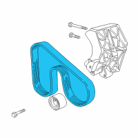 OEM BMW Z3 Fan Belt Diagram - 11-28-1-470-025