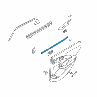 OEM 2014 Hyundai Azera Weatherstrip Assembly-Rear Door Belt Inside, LH Diagram - 83331-3V000