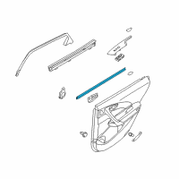 OEM 2017 Hyundai Azera Weatherstrip Assembly-Rear Door Belt Inside, LH Diagram - 83331-3V000