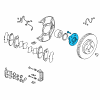 OEM 2016 Honda Accord Hub Assembly, Front Diagram - 44600-T2F-A01