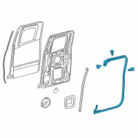 OEM 2022 Toyota Tacoma Door Weatherstrip Diagram - 67872-04021