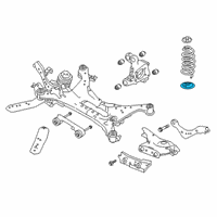 OEM 2016 Nissan Maxima Rear Spring Seat-Rubber Left Diagram - 55036-3TA0A
