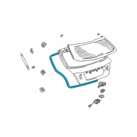 OEM 2003 Lexus IS300 Weatherstrip, Back Door Diagram - 67881-53011