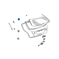 OEM 2002 Lexus IS300 Hinge Assy, Back Door, Upper Diagram - 68810-53010