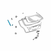 OEM 2002 Lexus IS300 Back Door Stay Assembly, Right Diagram - 68950-80109