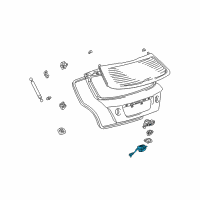 OEM Lexus IS300 Back Door Lock Assembly Diagram - 69350-53010