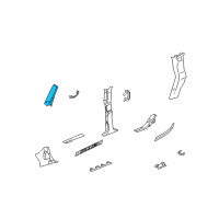 OEM Hummer H2 Molding Asm, Windshield Side Garnish LH *Wheat *Wheat Diagram - 19121399