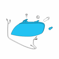 OEM 2010 Pontiac G3 Composite Headlamp Diagram - 96859972