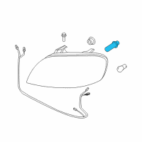 OEM 2005 Chevrolet Aveo Headlamp Bulb Diagram - 94535548