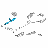 OEM 2011 Kia Optima Exhaust Center Pipe Diagram - 286002T180