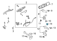 OEM 2017 Ford Edge Upper Hinge Bolt Diagram - -W716948-S442