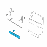 OEM 2015 Ford Escape Side Molding Diagram - CJ5Z-7825556-AA